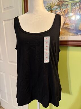 Black Women's Tank Top - Classic Scoop Neck